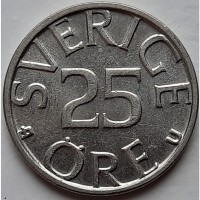 Швеция 25 эре 1982 год 631