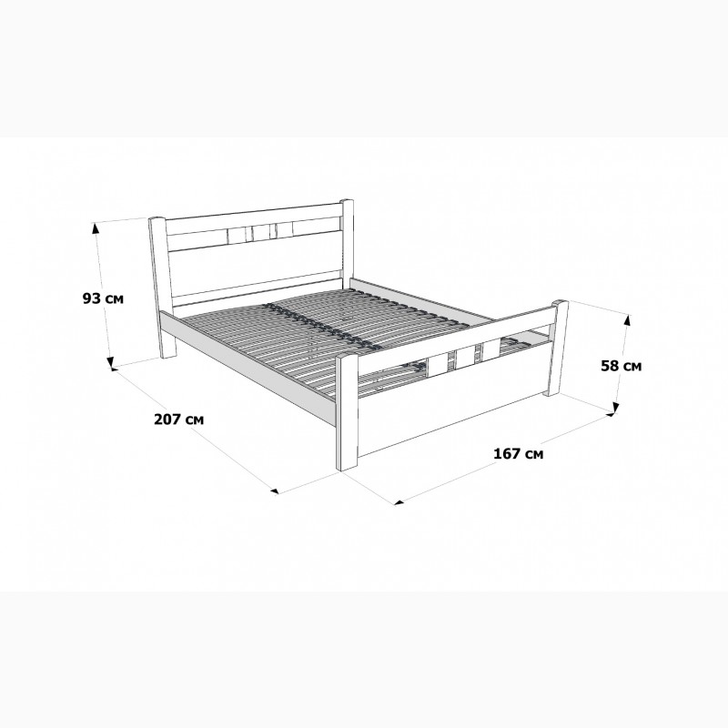 Фото 5. Двоспальне ліжко Геракл з масиву бука бездоганної якості