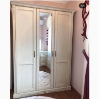 Біла 4х дверна шафа Артеміда з дзеркалами