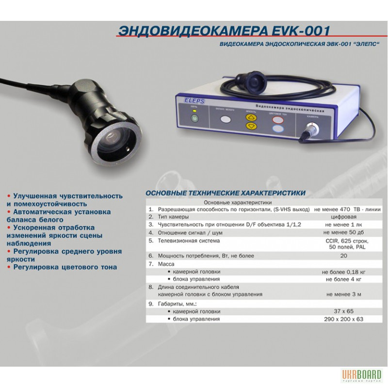 Видеокамера эндоскопическая ЭВК-001
