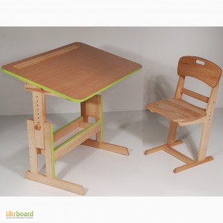 Парта растущая, стол и стул Школьник