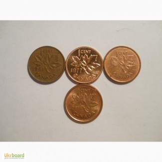Канада-1 цент (4 разные)