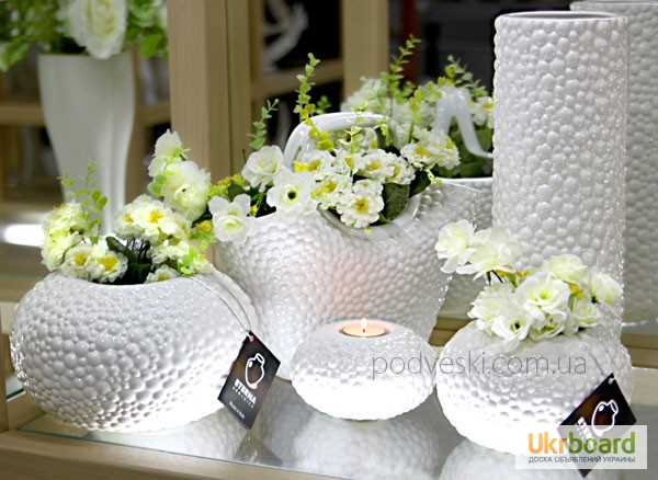 Фото 3. Керамические вазы, декор, подсвечники, статуэтки