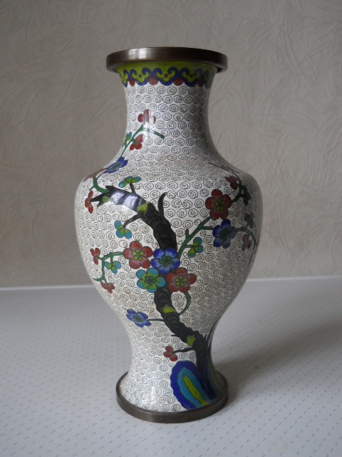 Фото 13. Китайская ваза клуазоне (перегородчатая эмаль) сакура