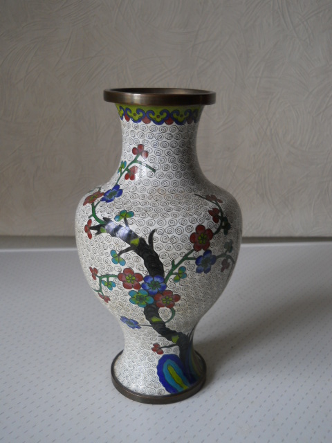 Фото 15. Китайская ваза клуазоне (перегородчатая эмаль) сакура