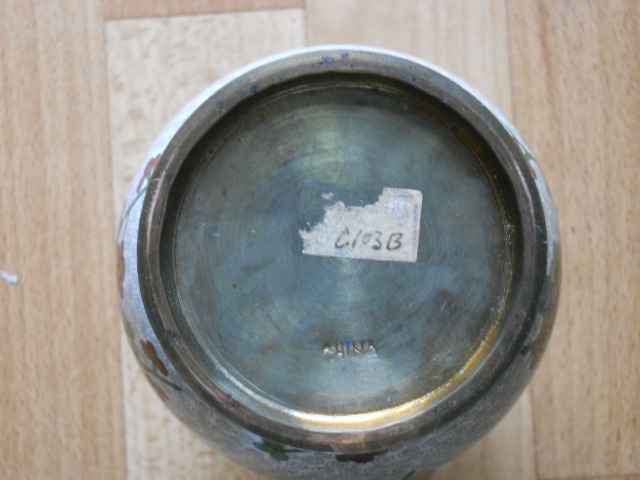 Фото 19. Китайская ваза клуазоне (перегородчатая эмаль) сакура