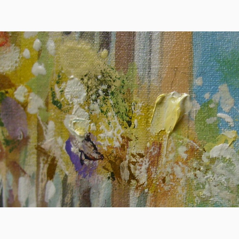 Фото 10. Картина художника маслом на холсте Италия море городской пейзаж горы цветы Ручная работа