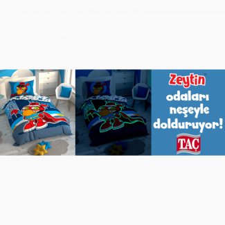 Детская постель светится подростковый комплект tac zeytin ранфорс / простынь на резинке