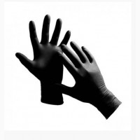 Перчатки нитриловые неопудренные черные