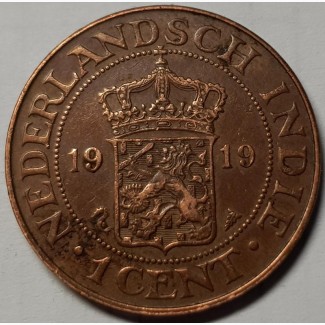 Нидерландская Индия 1 цент 1919 год СОСТОЯНИЕ