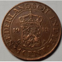 Нидерландская Индия 1 цент 1919 год СОСТОЯНИЕ