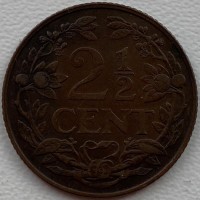 Нидерланды 2, 5 цента 1941 год СОСТОЯНИЕ!!!!!!!!! с110