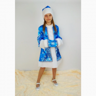 Детский новогодний костюм Снегурочки для девочек 3-10 лет