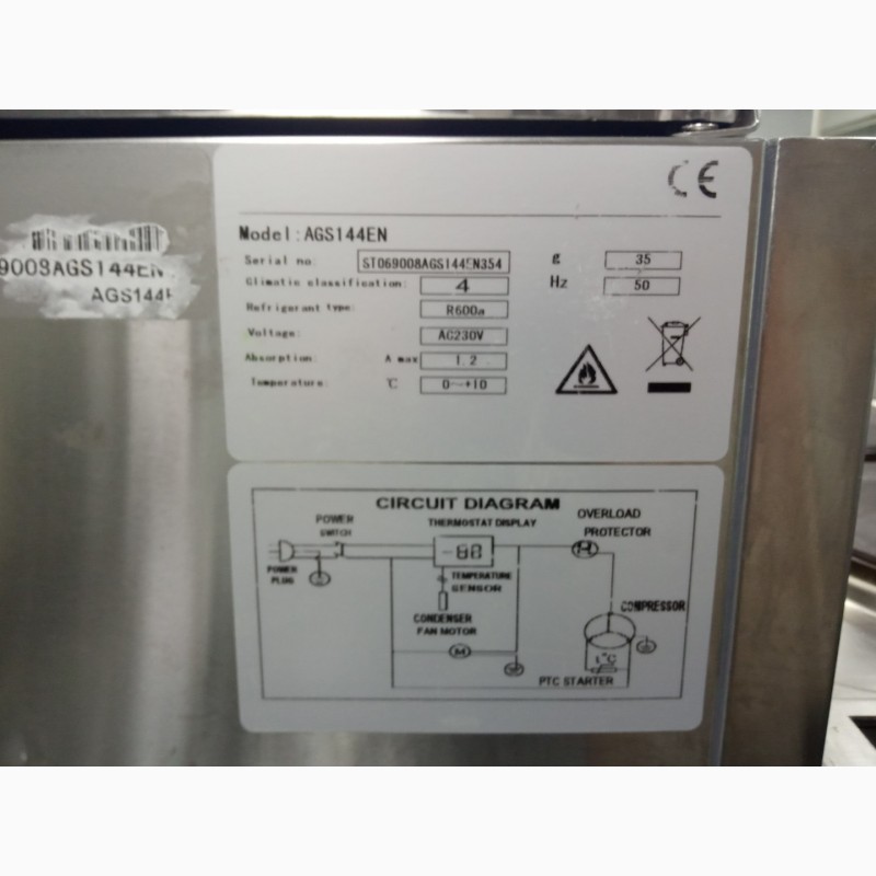 Фото 6. Холодильная витрина для топпинга GGM Gastro AGG144EN б/у