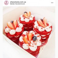 Десерт мини красный бархат подарок на 8 марта для мамы, подарок для девушки Киев