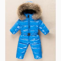 Детский меховой комбинезон с капюшоном для холодной зимы (до -20С)