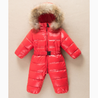 Детский меховой комбинезон с капюшоном для холодной зимы (до -20С)