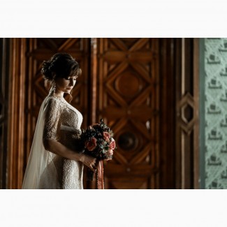 Свадебное платье нюдового цвета + ПОДАРОК шлейф Ватто, пояс Мелитополь