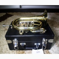 Новий Корнет Cornet міні-труба кишенькова вентельний Труба Stagg 77-TCR Pocket Trumpet