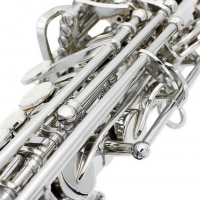 Абсолютно Новий Саксофон saxophone Сопрано вигнутий Slade Designed By Usa срібло труба