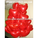 Оформление воздушными шарами праздников на День Валентина в Киеве, цветы, вазы и фигуры.