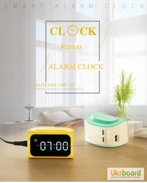 Фото 8. Часы-будильник и зарядное устройство c 4 USB портами, Remax RMC-05 LED часы Remax RMC-05