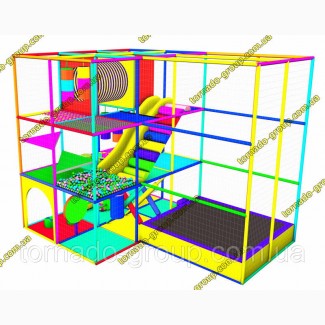 Детский лабиринт 3 этажа с батутом
