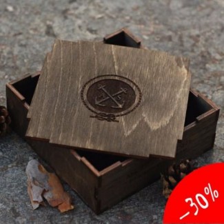 Подарочная деревянная коробочка под заказ (любое лого, размер, тираж)