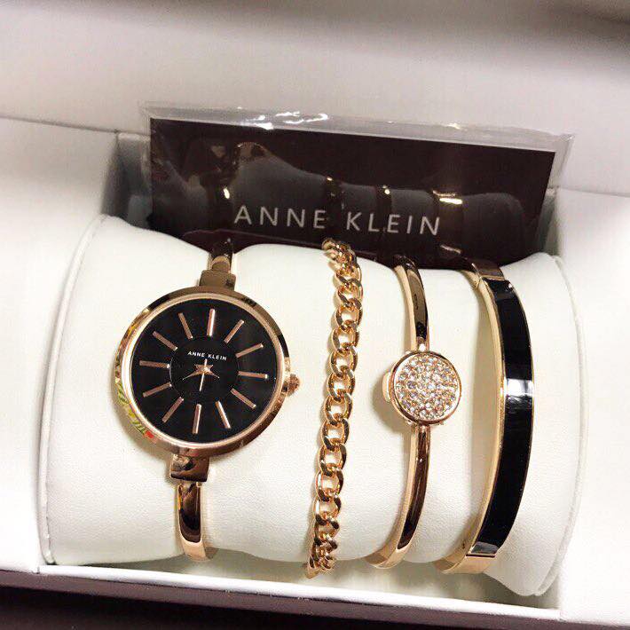 Фото 3. Хит цена! Подарочный набор женские часы Anne Klein Gold в шкатулке