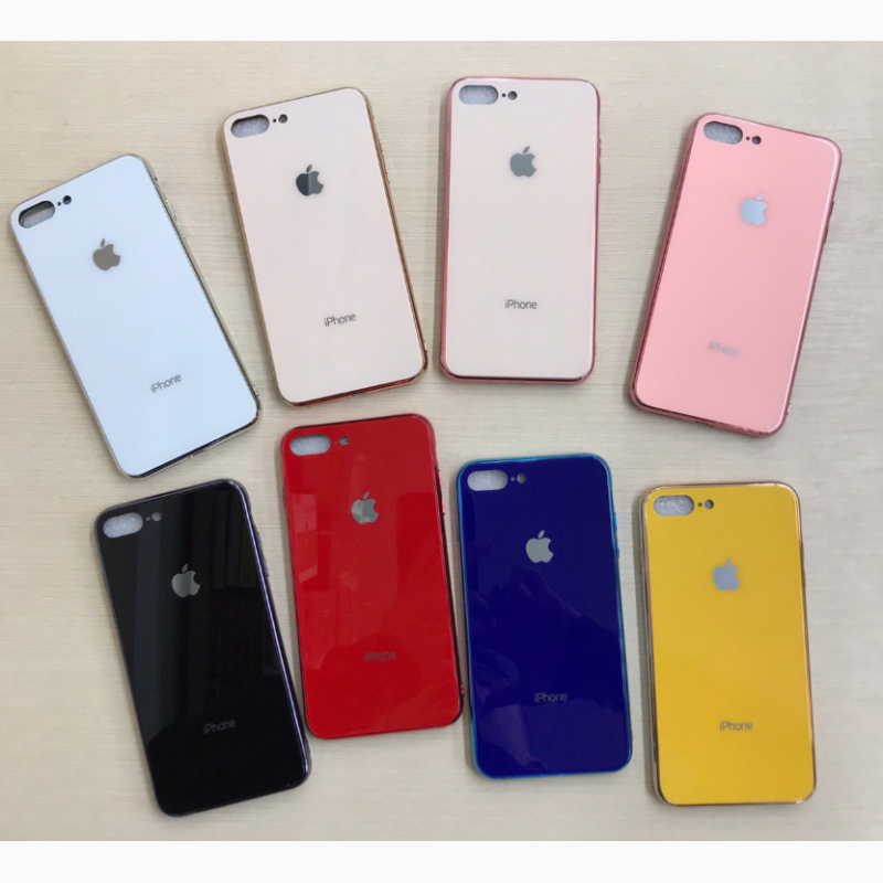 Фото 2. Чехол Glass Silicone Case iPhone 6/6s 7/8 7+/8+ X/Xs Xr Xs Max Качество