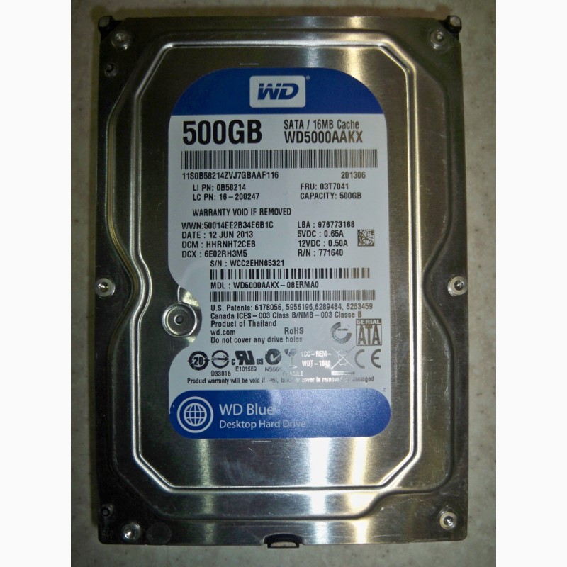 Фото 4. Продам жёсткие диски/винчестеры/HDD 500 Gb(Гб) 3.5/SATA. Все исправны