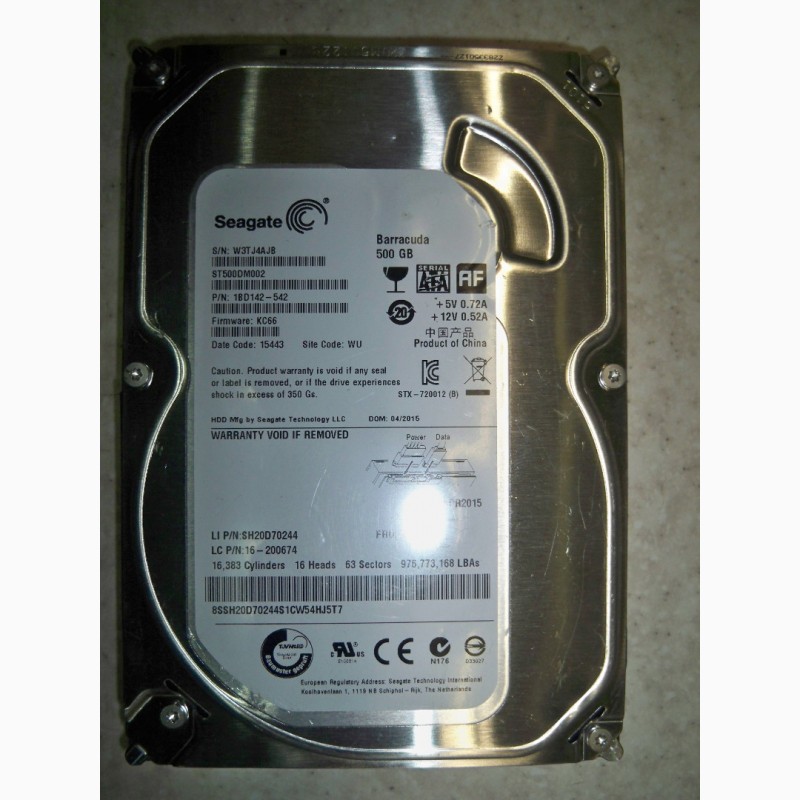 Фото 5. Продам жёсткие диски/винчестеры/HDD 500 Gb(Гб) 3.5/SATA. Все исправны