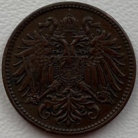 Австро - Венгрия 2 геллера 1900 год ф41 СОСТОЯНИЕ