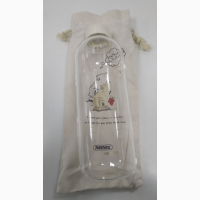 Прозрачная Стеклянная бутылка для спорта в чехле прорезиненная герметичная пробка 1 литр с
