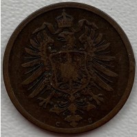 Германия 2 пфеннигa 1874 год д277