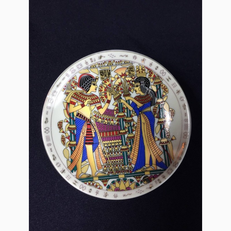 Фото 4. Тарелка сувенирная Египет 10 см. фарфоровая Позолота настенная декоративная н383