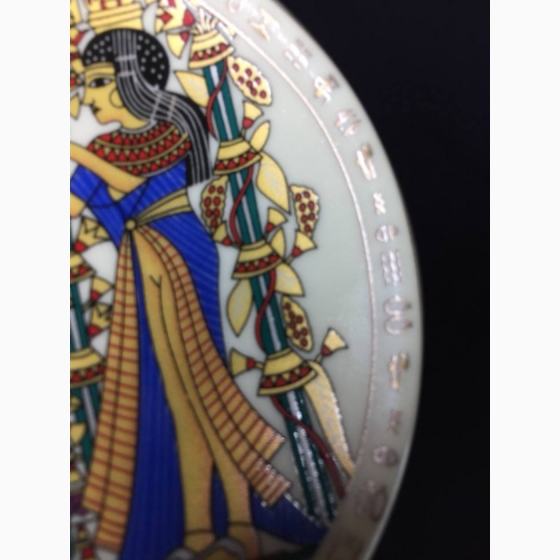 Фото 7. Тарелка сувенирная Египет 10 см. фарфоровая Позолота настенная декоративная н383