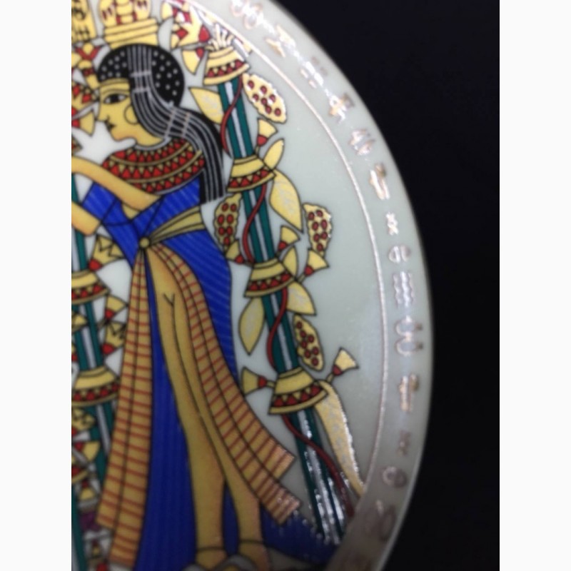 Фото 8. Тарелка сувенирная Египет 10 см. фарфоровая Позолота настенная декоративная н383