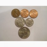 Монеты США (6 штук)