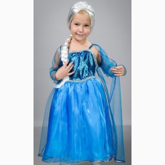 Детский карнавальный костюм Эльзы, размеры 30-32