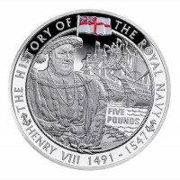Продам набор серебряных монет История королевского флота Корабли и капитаны