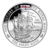 Продам набор серебряных монет История королевского флота Корабли и капитаны