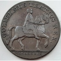 Англия, халл 1/2 пенни 1791 г отличное редкое состояние