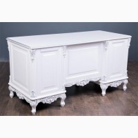 Белый деревянный стол Версаль для кабинета Барокко стиль