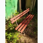 Скамейка деревянная для сада. Боковины-ножки чугун