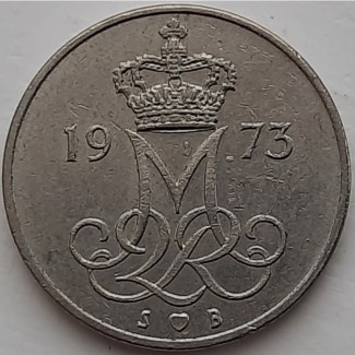 Дания 10 эре 1973 год S B 652