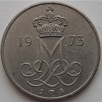 Дания 10 эре 1973 год S B 652