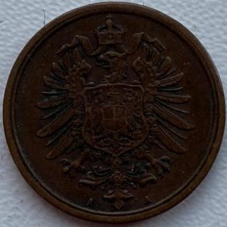 Германия 2 пфеннигa 1875 А год д3 СОХРАН