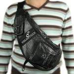 Сумка-рюкзак нагрудная текстильная черная Volunteer 1452-05