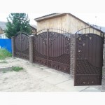 Ворота из профнастила и кованные изготовление и установка в Одессе и Одесской области